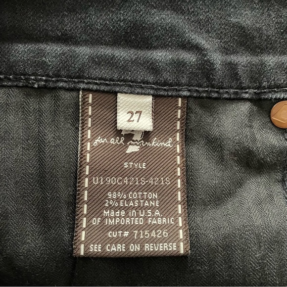 7 for all mankind straight leg jean size 27 - Picture 6 of 11